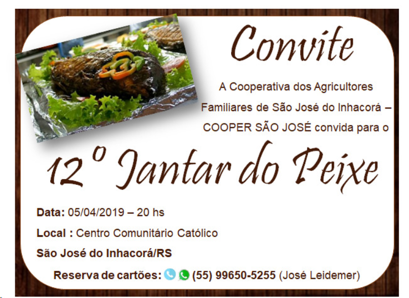 12º JANTAR DO PEIXE 